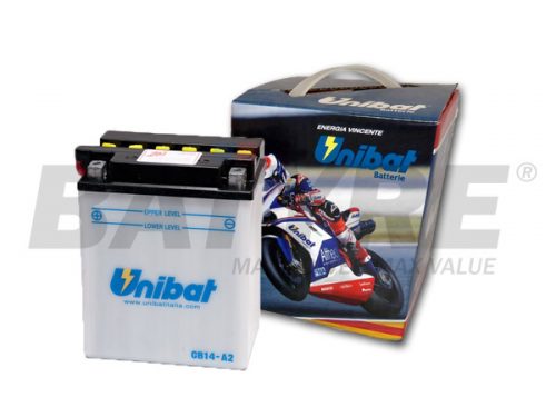 UNIBAT CB14-A2 12V 14Ah FLA Motorcycle Battery