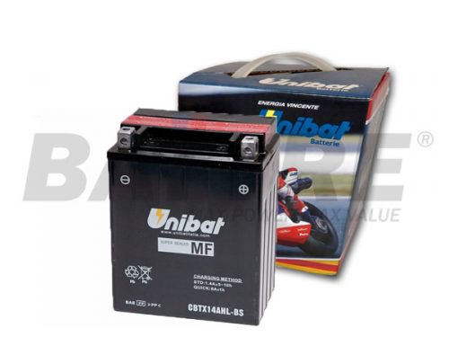 UNIBAT CBTX24AHL-BS 12V 21Ah MOTORCYCLE Battery