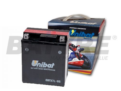 UNIBAT CBTX7L-BS 12V 6Ah SLA Motorcycle Battery