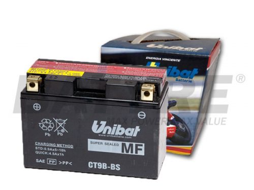 UNIBAT CT9B-BS 12V 8Ah AGM Motorcycle Battery