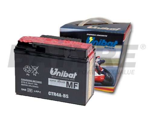 UNIBAT CTR4A-BS 12V SLA Motorcycle Battery